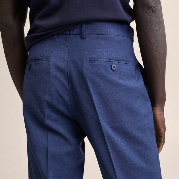 Mango Men's Extrafine wool Slim Fit  Dress Pants - Picture 4 of 14